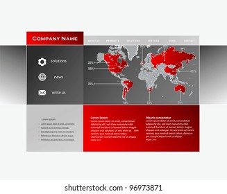 Business website template in vector format