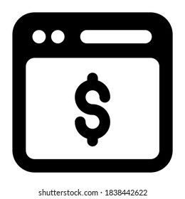 Business website vector in editable glyph style 