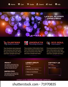 Business Webtemplate or Wordpress Blog Graphic with Modern Clean lines.