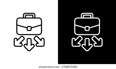 Business White Icon Set Vector