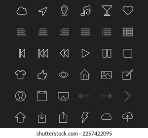 Business White icon vector set
