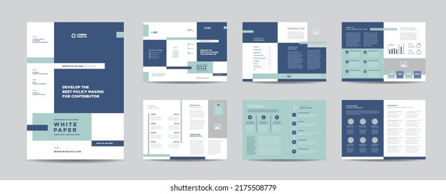 Business White Paper and Company internal document design or Brochure Design