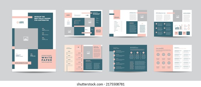 Business White Paper and Company internal document design or Brochure Design