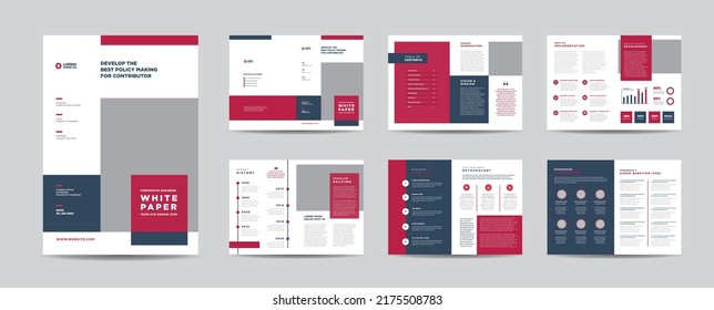 Business White Paper and Company internal document design or Brochure Design