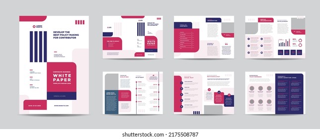 Business White Paper And Company Internal Document Design Or Brochure Design