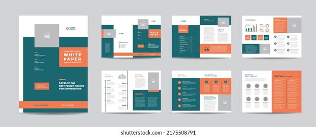 Business White Paper and Company internal document design or Brochure Design