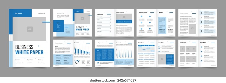 Business white paper layout template