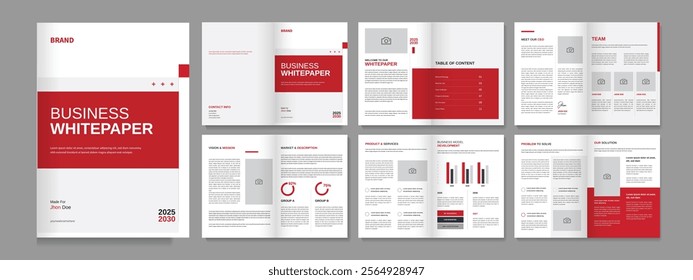 Business white paper Template layout design, Moderen White paper Design print template