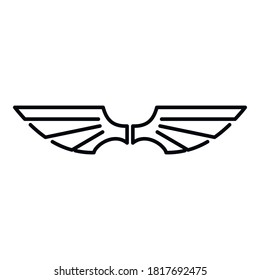 Business wings icon. Outline business wings vector icon for web design isolated on white background