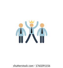 Business winner colorful  icon vector illustration. Premium quality flat icon in trendy style.