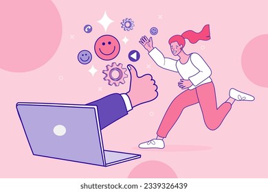 Business winner concept. Success and achievement. Online course education. strategy target. time management. creating project. Creative idea. business project. Flat vector cartoon style design.