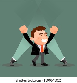 Business winner podium concept. vector