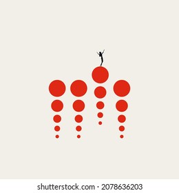 Business winner vector concept. Symbol of success, achievement, growth. Minimal design eps10 illustration