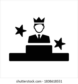 Business winner, business victory icon