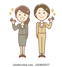 Business woman 【OK sign】