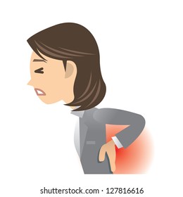 Back Pain Woman Icon Images, Stock Photos & Vectors | Shutterstock