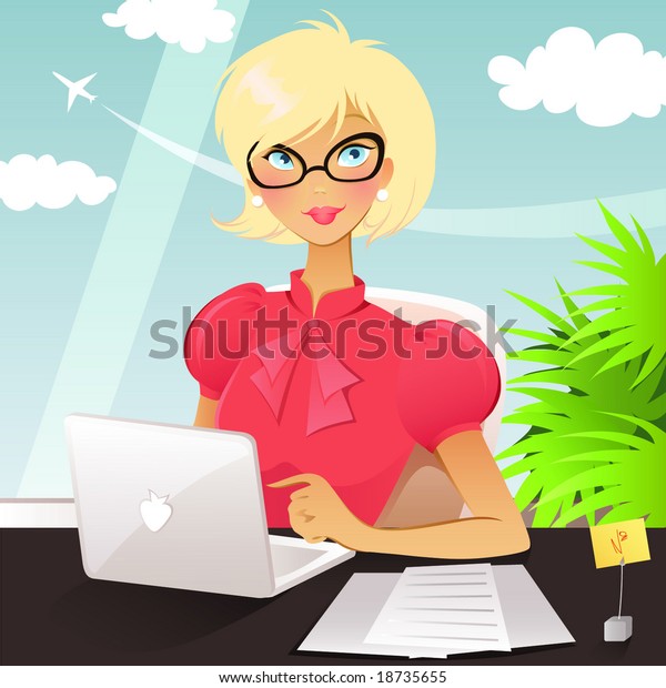 Business Woman Stock Vector (Royalty Free) 18735655