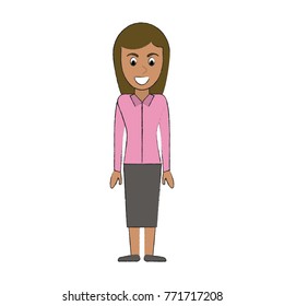 Business woman avatar cartoon