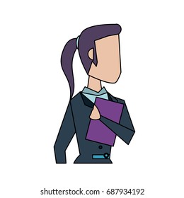 business woman avatar icon image 