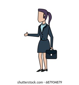 business woman avatar icon image 
