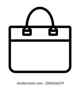 Business Woman Briefcase Icon. Bold outline design with editable stroke width. Vector Illustration.