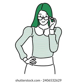 Business woman, businessperson or female employee staff people cartoon. Company professional minimalist illustration vector