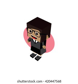 business woman cartoon character theme vector art illustration