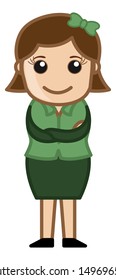 Business Woman - Business Cartoon Character Vector