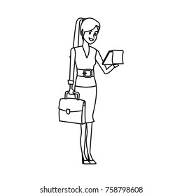 Business woman cartoon icon vector illustration graphic design