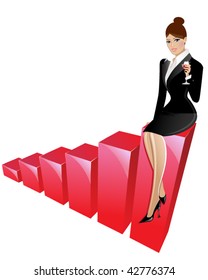 Business woman celebrating her success