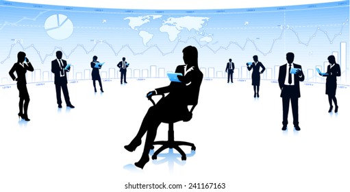 Business woman in chair