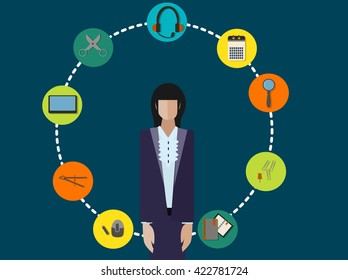 Business woman character