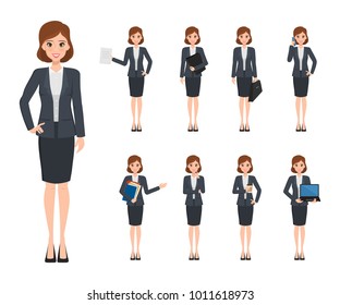 Business Woman Character Creation Office Style Stock Vector (Royalty ...