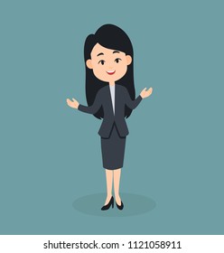 Business woman character design of vector.