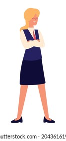 business woman character icon isolated