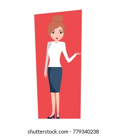 Business woman character vector. Isolated on white background. Businesswoman vector