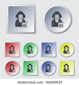Business woman - Business chart