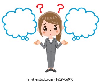 Business woman to choose between.