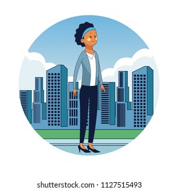 Business woman in the city