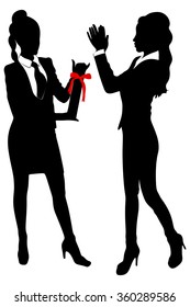 Business woman clapping