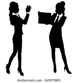 Business woman clapping