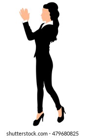 Business woman clapping