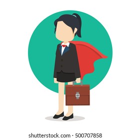 business woman with cloak 