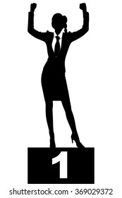 business woman. concept business are number one.
