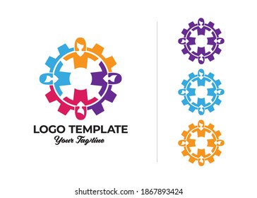 Business woman concept vector logo design