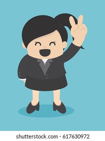 business woman confident Two-finger lift