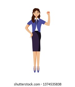 business woman elegant avatar character