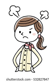 Business woman: get angry