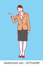 Business woman Guidance,Vector illustration