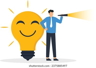 A business woman has an optimistic view of the world. emotional intelligence or the balance between happiness and sadness

